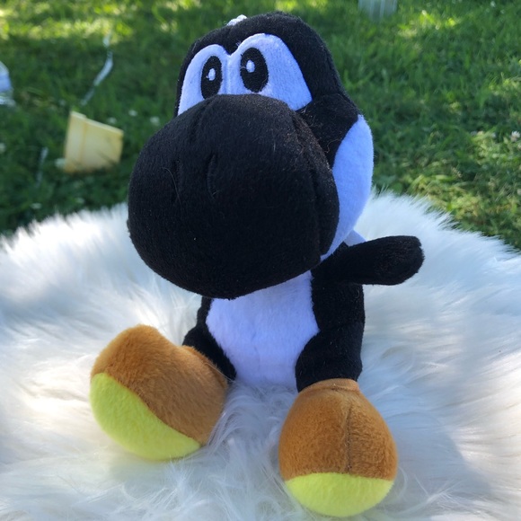 mario black yoshi plush